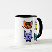 Coole Katzen Tasse (VorderseiteRechts)