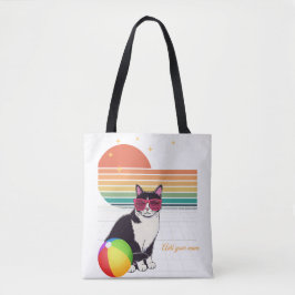 Coole Katzen-Vibes bei Sonnenuntergang Tasche