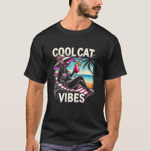 Coole Katzen-Vibes, eine schicke modische Katze tr T-Shirt
