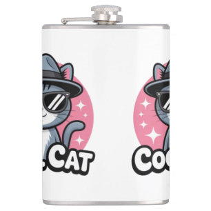 Coole Katzen-Vibes Flachmann