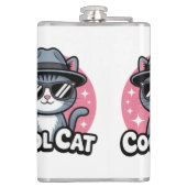 Coole Katzen-Vibes Flachmann (Rückseite)