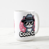 Coole Katzen-Vibes Kaffeetasse (VorderseiteRechts)