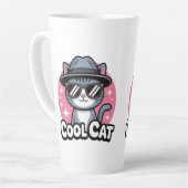 Coole Katzen-Vibes Milchtasse (Linke Ecke)