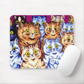 Coole Katzen von Louis Wain Mousepad (Mit Mouse)