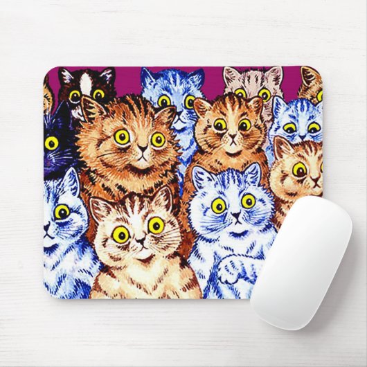 Coole Katzen von Louis Wain Mousepad (Mit Mouse)