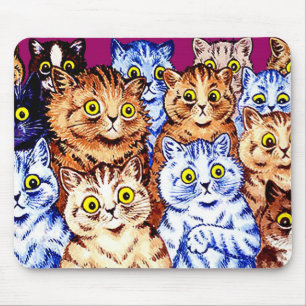 Coole Katzen von Louis Wain Mousepad