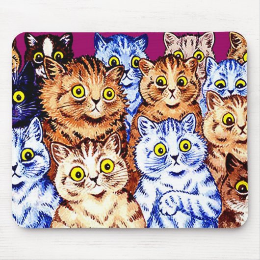 Coole Katzen von Louis Wain Mousepad (Vorne)