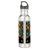 Coole Katzen Wasserfarbe Edelstahlflasche (Rückseite)