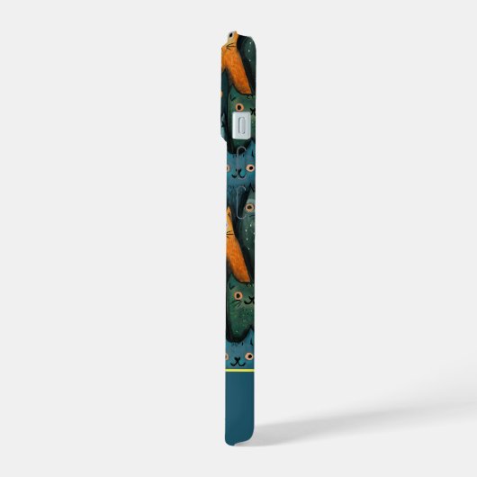 Coole Katzen Wasserfarben iPhone 15 Hülle (Linke Seite)