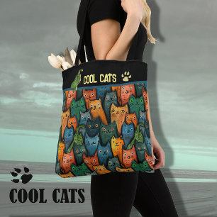 Coole Katzen Wasserfarben-Tasche Tasche
