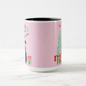 Coole Katzen Weihnachten Mitte des Jahrhunderts Mo Tasse (Zentrum)