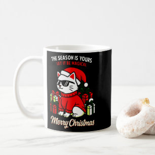 Coole Katzen-Weihnachts-Keramik-Cozy-Geschenk Kaffeetasse