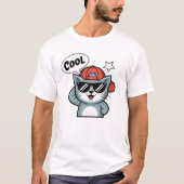 Coole Katzenattitüde T-Shirt (Vorderseite)
