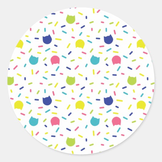 Coole Katzenaufkleber Runder Aufkleber (Vorderseite)