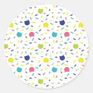 Coole Katzenaufkleber Runder Aufkleber