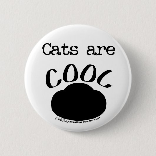 Coole Katzenauflage Button (Vorderseite)