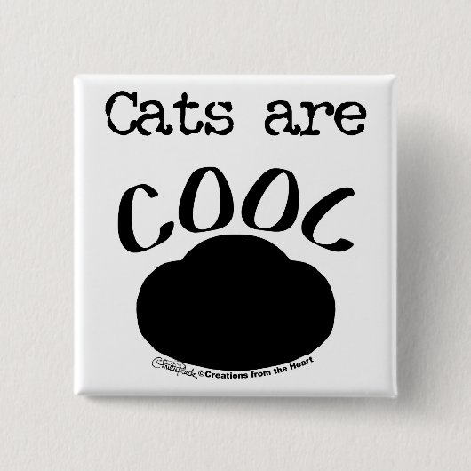 Coole Katzenauflage Button (Vorderseite)