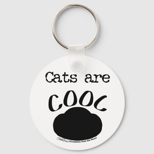 Coole Katzenauflage Schlüsselanhänger (Vorderseite)