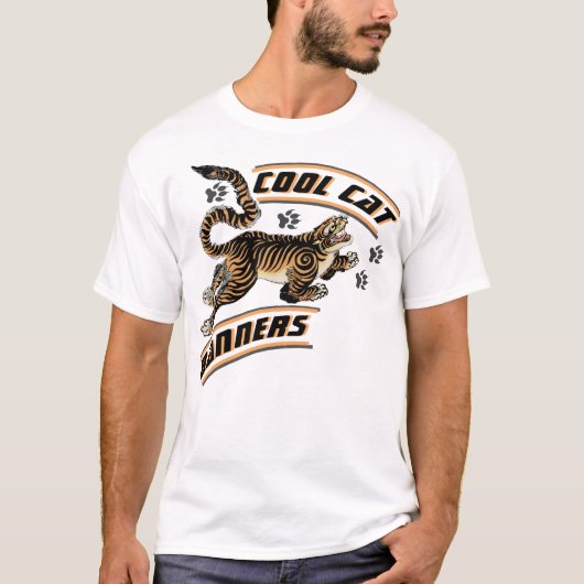 Coole Katzenbanner T-Shirt (Vorderseite)