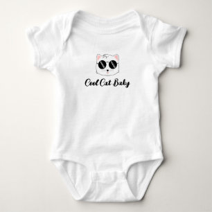 Coole Katzenbrille Baby Strampler