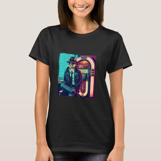 Coole Katzenkrawatte T-Shirt (Vorderseite)