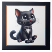 Coole Katzenliebhaber Fliese (Vorderseite)