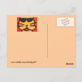 Coole Katzenpostkarte Postkarte (Rückseite)