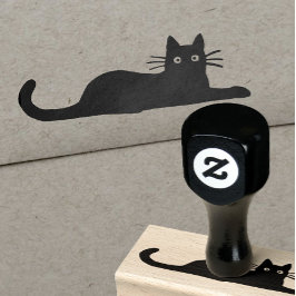 Coole Katzenrutsche Gummistempel