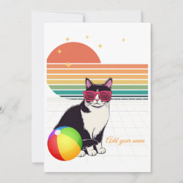 Coole Katzenschwingungen bei Sonnenuntergang Einladung