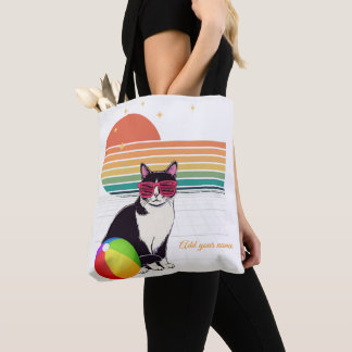 Coole Katzenschwingungen bei Sonnenuntergang Tasche
