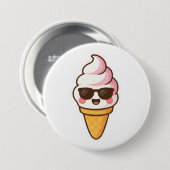 Coole Kawaii Ice Creme Button (Vorne & Hinten)