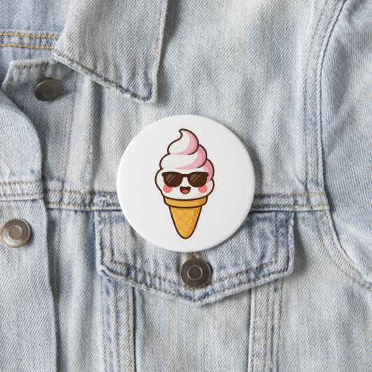 Coole Kawaii Ice Creme Button (Beispiel)