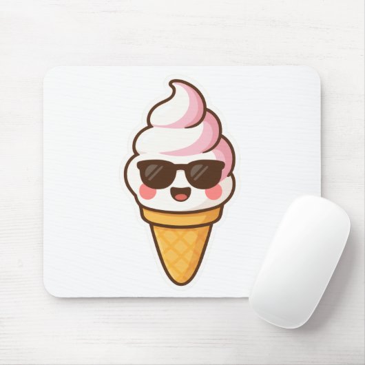 Coole Kawaii Ice Creme Mousepad (Mit Mouse)