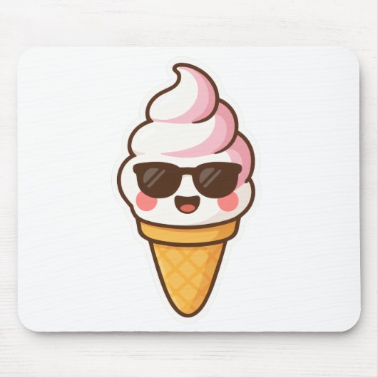 Coole Kawaii Ice Creme Mousepad (Vorne)