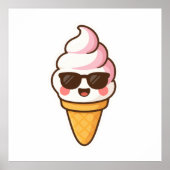 Coole Kawaii Ice Creme Poster (Vorne)