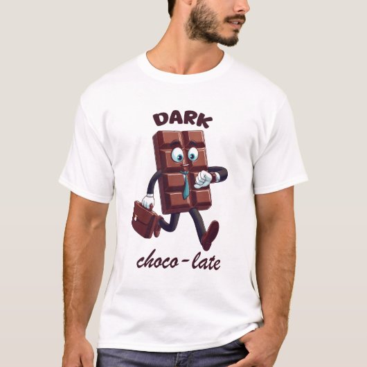 Coole Kawwai Chocolate Funny Choco Late Design T-Shirt (Vorderseite)