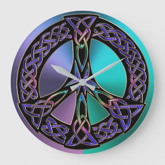 Coole keltische Knotenspen-Signalluhr Große Wanduhr (Vorderseite)