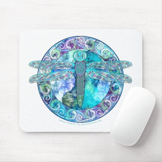 Coole keltische Libelle Mousepad (Mit Mouse)