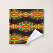 Coole Kente Pattern Badhandtuch Set (Waschlappen)