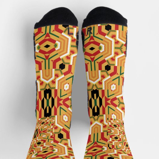 Coole Kente Remix Multiprint Socken (Oben)