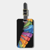 Coole Keyboard-Musik Gepäckanhänger (Vorderseite vertikal)