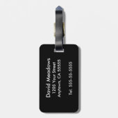 Coole Keyboard-Musik Gepäckanhänger (Rückseite vertikal)