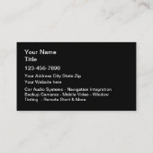 Coole Kfz-Audio und Tinting Visitenkarte (Rückseite)