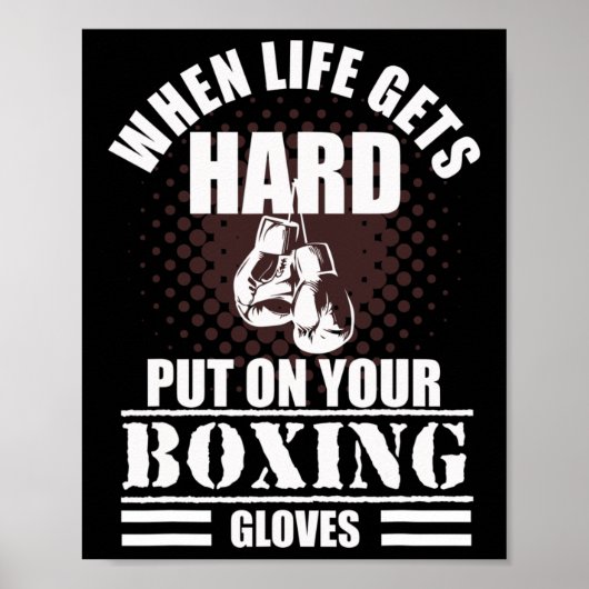 Coole Kickboxen und Boxen Sprüche Poster (Vorne)