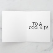 COOLE KID-MÄDCHEN KINDER GIANTE Grußkarte Karte (Innenseite)