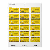 Coole Kids-Adresse des Baufahrzeugs Adressaufkleber (Vorne)