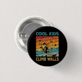 Coole Kids Climb Walls Extreme Sport Rock Klettern Button (Vorne & Hinten)