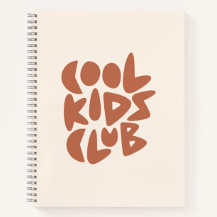 Coole Kids Club-Typografie Inspirierendes Zitat Notizblock
