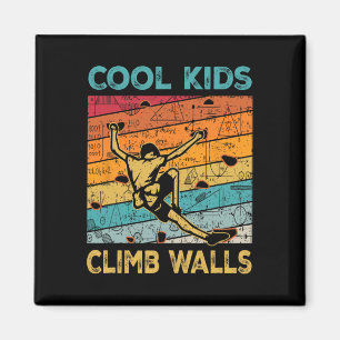 Coole Kids klettern an Wänden Extremesport Boulder Magnet
