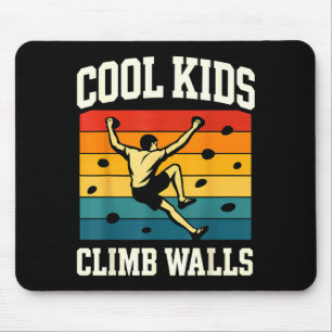 Coole Kids klettern an Wänden Extremesrt Boulderkl Mousepad